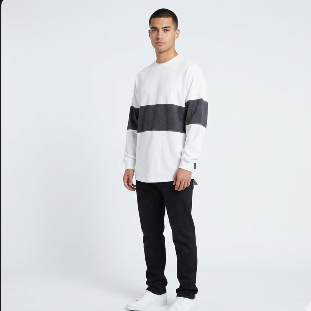 Spirit Jersey Long Sleeve Horizontal Stripe – Small